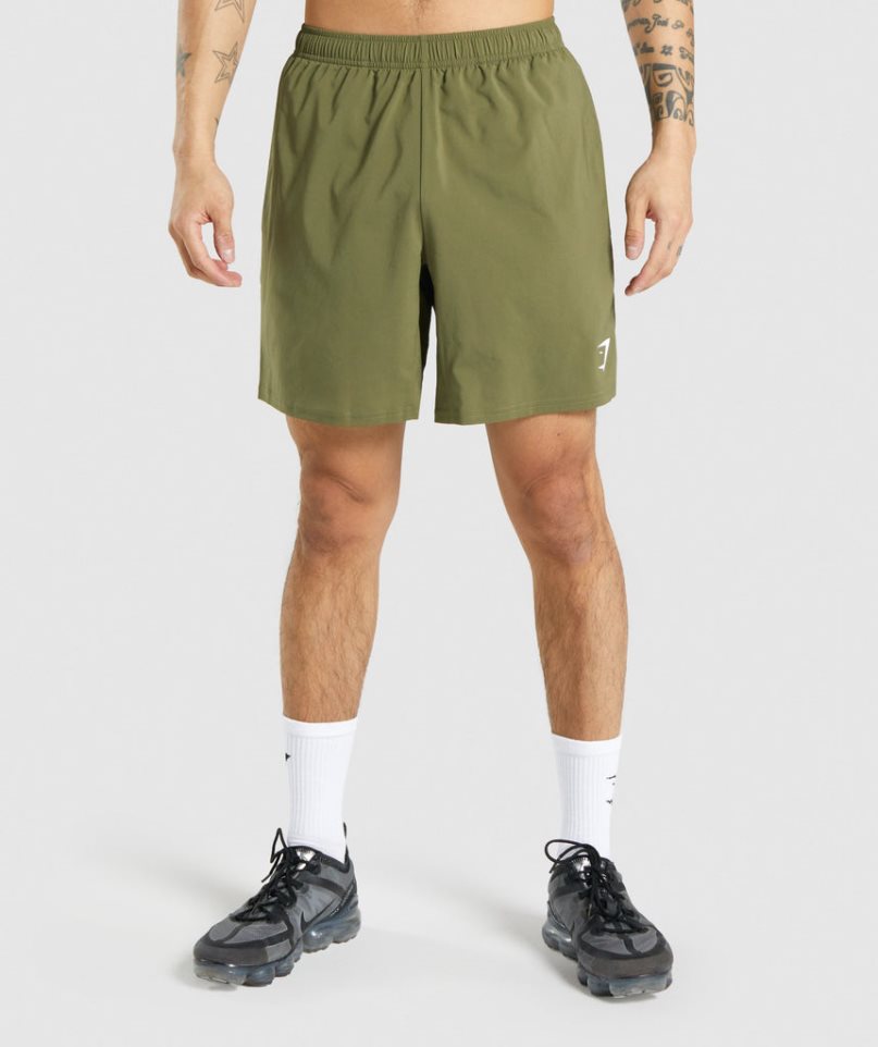 Men's Gymshark Arrival Shorts Olive | NZ 2TPKFI